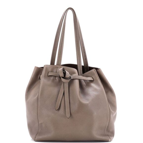 Celine Phantom Tie Cabas Tote Leather Small Neutral - Picture 1 of 10